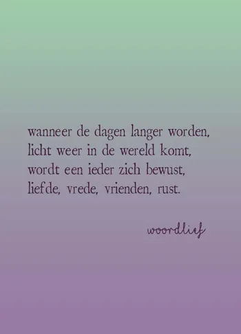 Kerstkaart: Wanneer de dagen langer worden